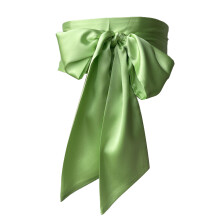 Ribbon Waist Band 250cm Long 9.5cm Wide Dress Belt-Light Green