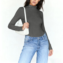 Women's Winter Mock Turtleneck Thermal Top Fleece-Lined