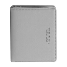 RFID-Blocking Leather Wallet for Women Blue/Grey Small