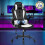 Chaise de jeu ergonomique blanche en cuir PU réglable 1
