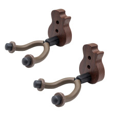 2er-Pack Gitarrenhalter für die Wand, Gitarrenwandhalterung aus Holz   Modell 1