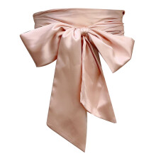 Ribbon Waistband Wide Belt Women's Dress Bowknot Sash-Pink