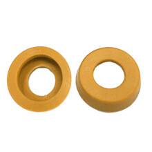 2 stks Biljartkeu Staart Cover Rubber Pool-Geel 21,5 mm groot