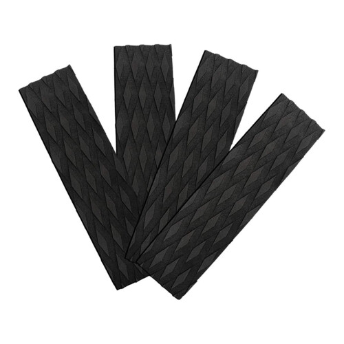 4Pcs Foam Surfboard Deck Traction Pad NonSlip Front-Black