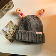 Knitted Beanie Cartoon Monster with Glow Eyes and