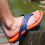 Men's summer beach flip flops orange size 9.5 8
