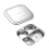 Multipurpose Stainless Steel Partitioned Plates Dish-Four grids 1