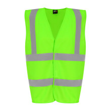 (M, Lime Green) PRO RTX Unisex Adult Sleeveless Hi-Vis Vest