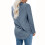 Women's Long Sleeve Solid Round-Neck T-Shirt Blue 6