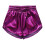 Girls' Shiny Solid Shorts Elastic Waist with Drawstring 1