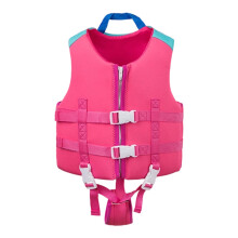 Children's swimwear with life vest, red, 1-2 years