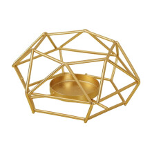 Hexagonal Iron Candle Holder Modern Geometric 1 Piece
