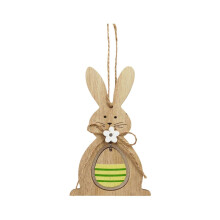 Easter wooden rabbit heart hanging ornament