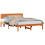 VidaXL vidaXL Bed Frame with Headboard Wax Brown 200 x 200 cm Solid Pine Wood 3