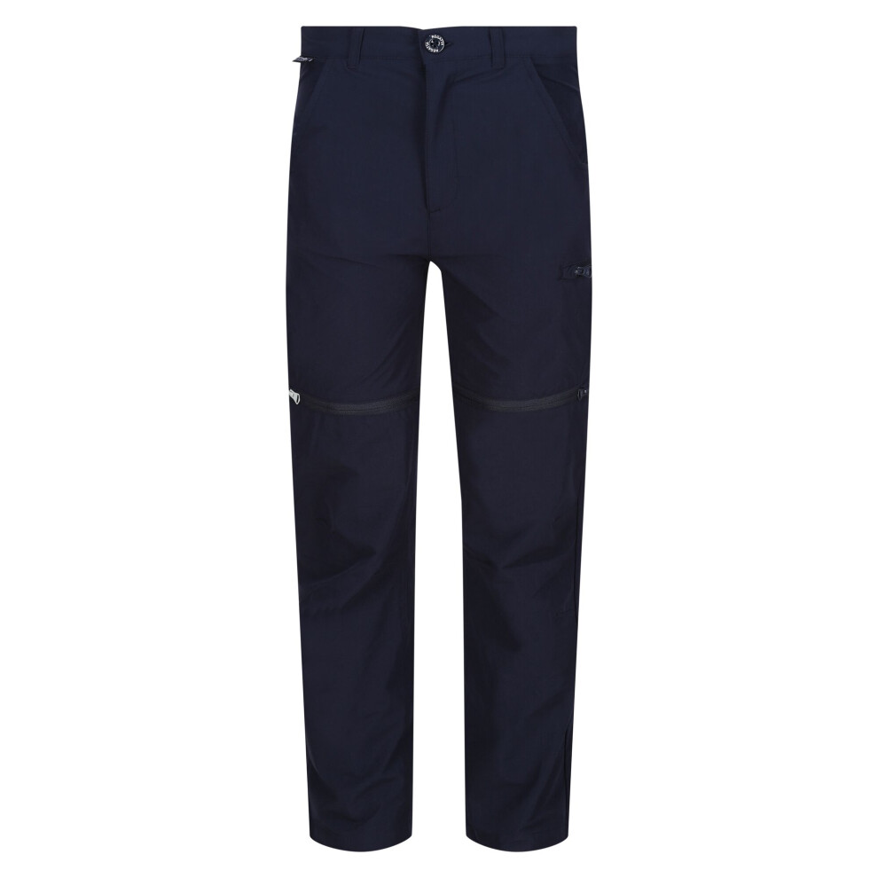 Regatta (15-16 Years, Navy) Childrens/Kids Highton Stretch Zip-Off Walking Trousers