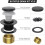 Matte Black Tub Drain Kit with Tip-Toe Drain 2-Hole 2