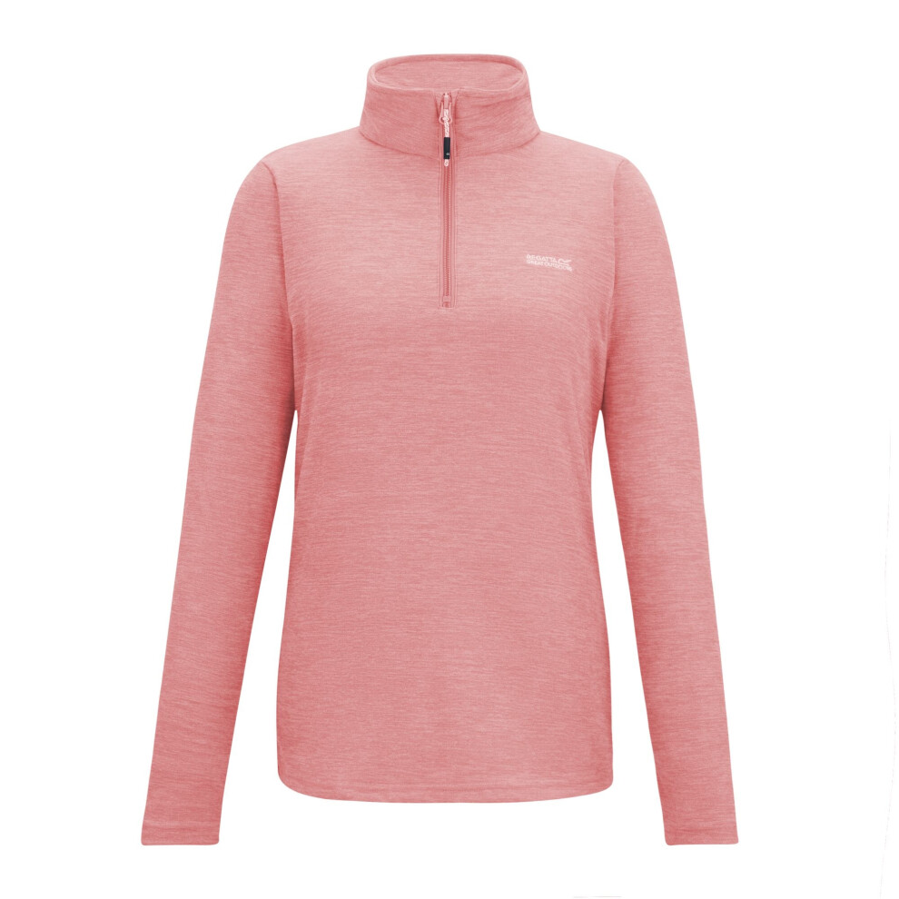 Regatta (16 Uk, Peach Pink) Womens/Ladies Sweetheart Quarter Zip Fleece Top