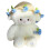 Plush Sheep Doll Pillow with Rose Hat Blue 1pc 1