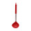Cucharón de plástico con mango de acero inoxidable, 31 x 8,4 cm, rojo. 1