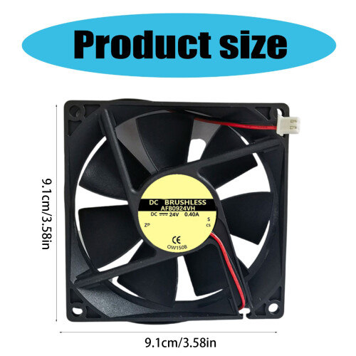 9025 90mm x 25mm 24V 0.4A ventilateur de refroidissement pour 1