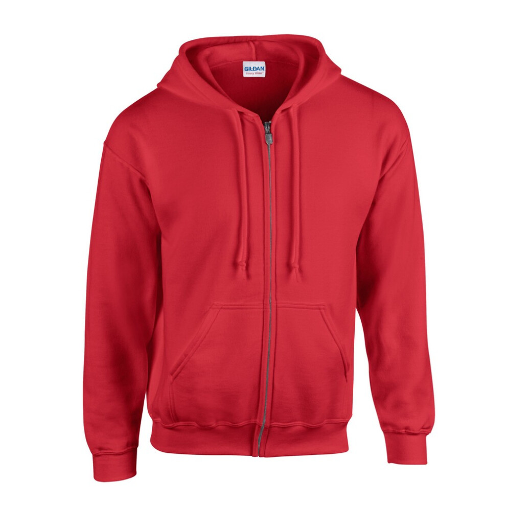Gildan (Xl, Red) Mens Heavy Blend Full Zip Hoodie