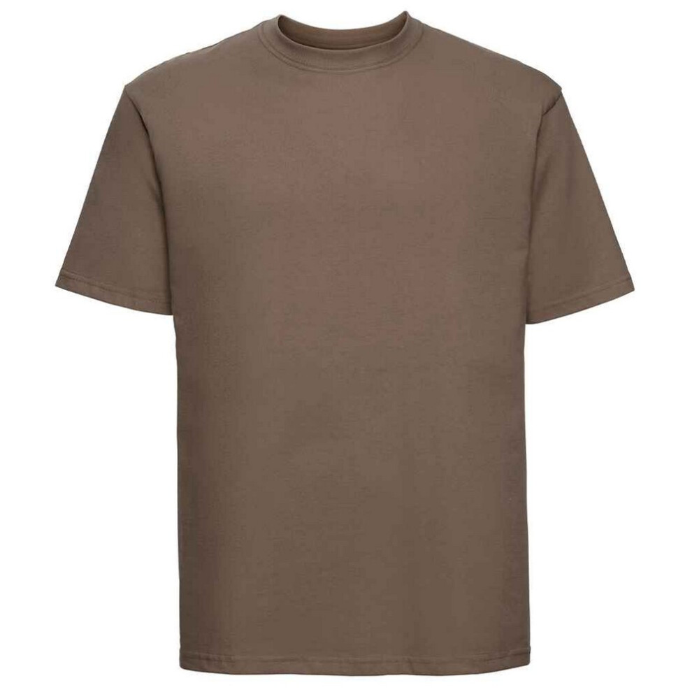 Russell (Xl, Mocha) Mens Ringspun Cotton Classic T-Shirt