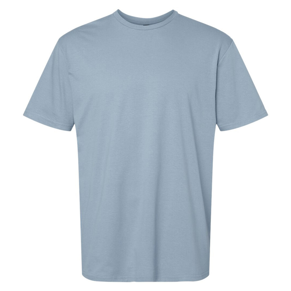 Gildan (M, Stone Blue) Mens Softstyle Ringspun T-Shirt