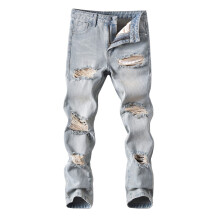 Slim Fit Ripped Jeans for Boys Light Blue 11–12 Years
