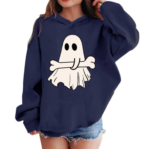 Girls' long sleeve hooded sweatshirt thick graphic pullover 1
