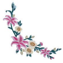 Embroidered Florals Fabric Patches For Garment Accessories-L