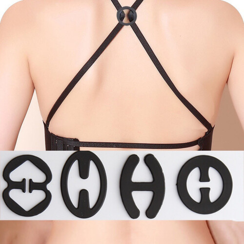 3 Pcs Non-Slip Bra Strap Clips, Adjustable Bra Strap Holders for Women   Model 1 2
