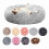 Round plush dog bed winter warm washable for small medium 2