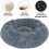 Round plush dog bed winter warm washable for small medium 3