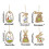 Easter wooden rabbit heart hanging ornament 3