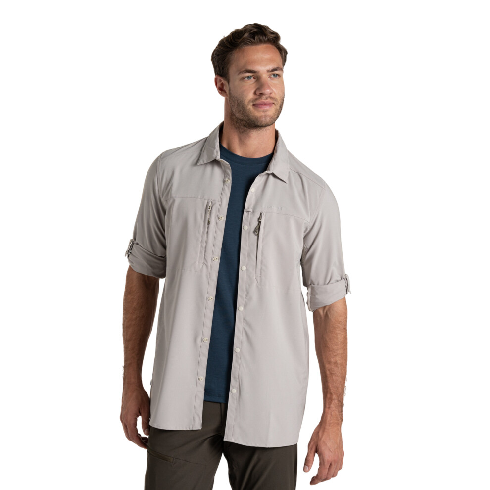 Craghoppers (L, Parchment) Mens Nosilife Long-Sleeved Shirt