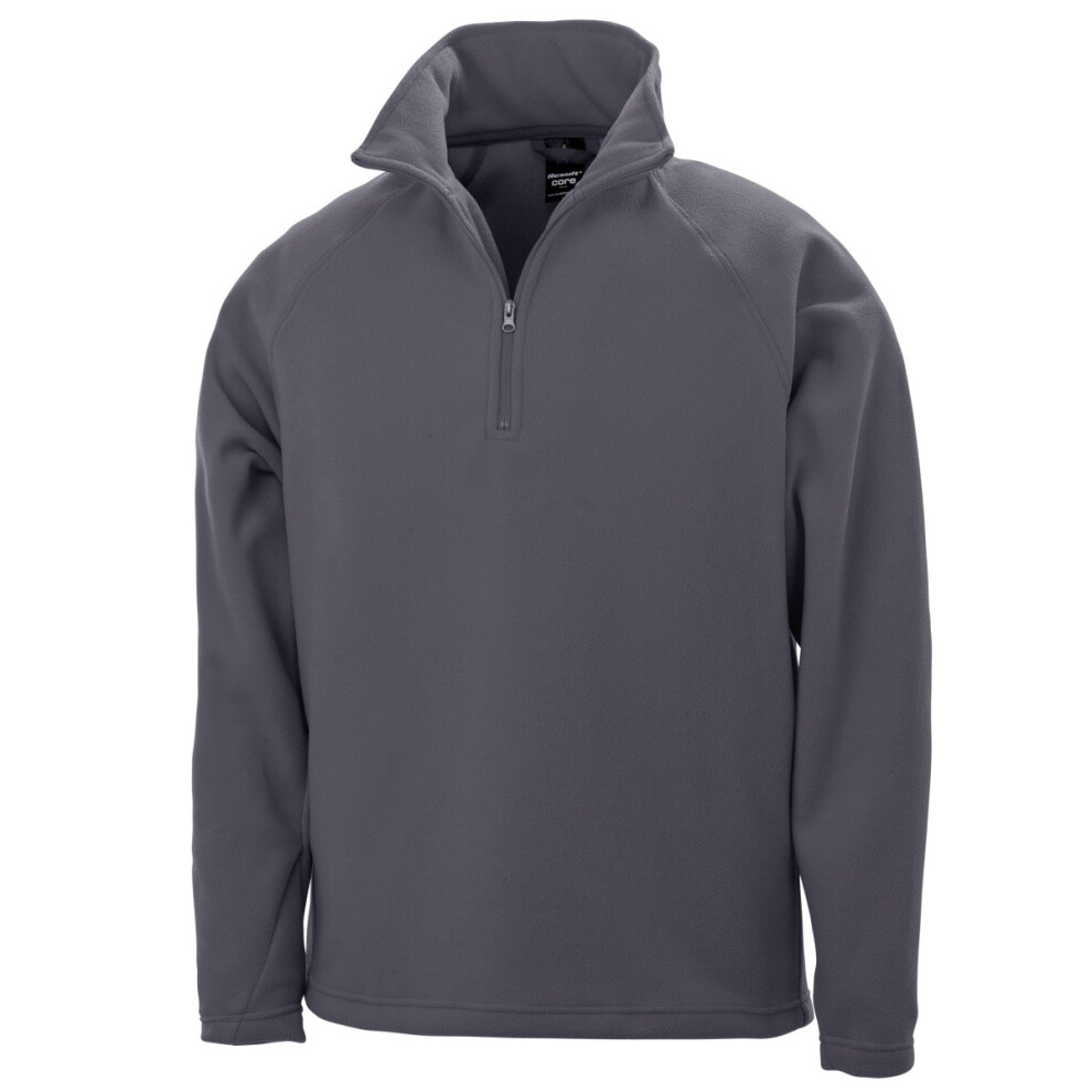Result (S, Charcoal) Mens Core Micron Anti-Pill Fleece Top