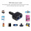 2-in-1-Power-Feuerzeug-Splitter, 80-W-Autoladegerät-Adapter mit 4