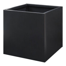 Bac à plantes - HELLOSHOP26 - 03_0008956 - Acier galvanisé - 60x60x60 cm - Noir percé