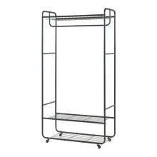 Portant à vêtements portemanteau porte-vêtements penderie dressing ouvert acier 176 x 90 x 40 cm