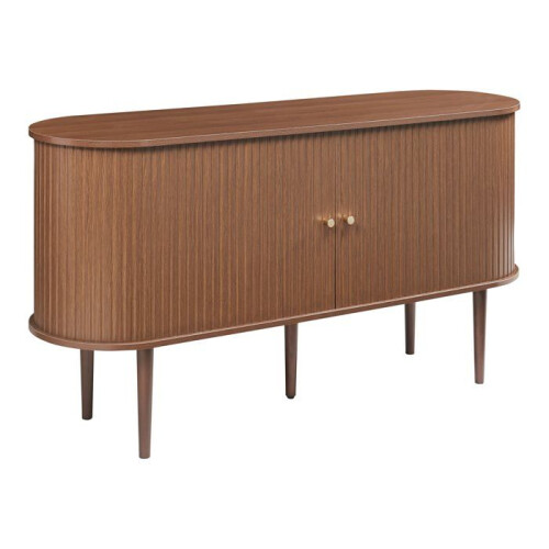 Buffet bas - HELLOSHOP26 - Buffetkommode - 140 x 40 x 75 cm - 2 Schiebetüren - Nussbaum-Effekt
