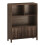 Commodes - HELLOSHOP26 - 80 x 28 x 103 cm - Effet noyer - 4 compartiments modulables - Push-to-Open 1