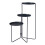 Supporto per piante - HELLOSHOP26 - 3 livelli - metallo - nero - 70 x 48 x 25 cm 1