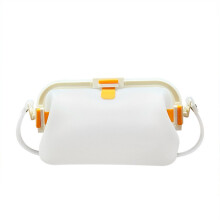 Portable Foldable Silicone Swim Shoulder Bag-White Color