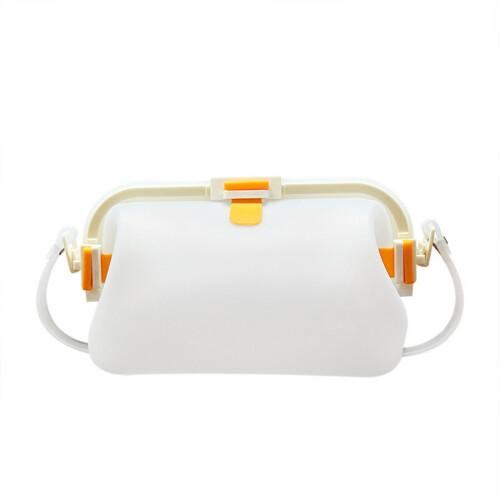 Portable Foldable Silicone Swim Shoulder Bag-White Color