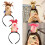 Grappige dierenhaarbandornament Stijlvolle-Roze 4