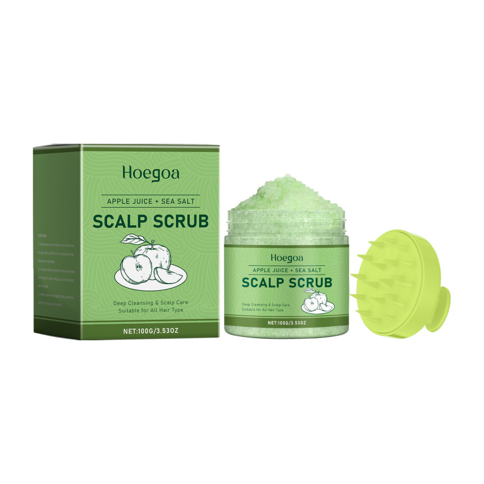 HOEGOA scalp care scrub sea salt hair cleansing cream oil control fluffy anti-dandruff smooth hair refreshing scalp cleansing