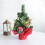 Mini Christmas Tree Decor with Pine Needles and Red Fruit, 1