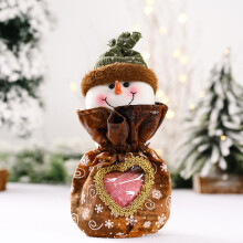 Sacs cadeaux de Noël en forme de cœur, lot de 12