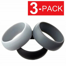 Lot de 3 bagues de sport en silicone pour hommes/femmes | Alliance - 3Rings
