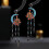 S925 Silver Star Moon Castle Earrings 1 Pair 1